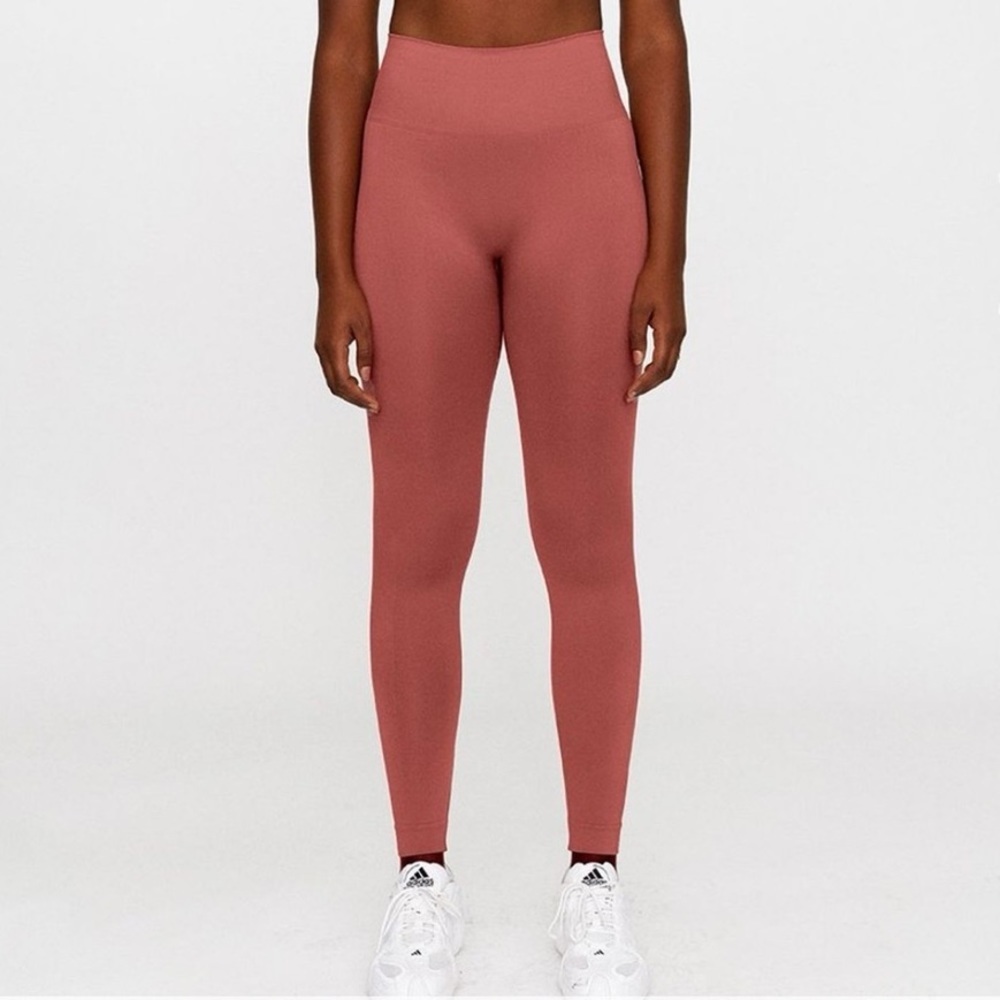 SET Active‎ x OUAI Collab Dusty Rose Mauve Pink Athletic Leggings Workout